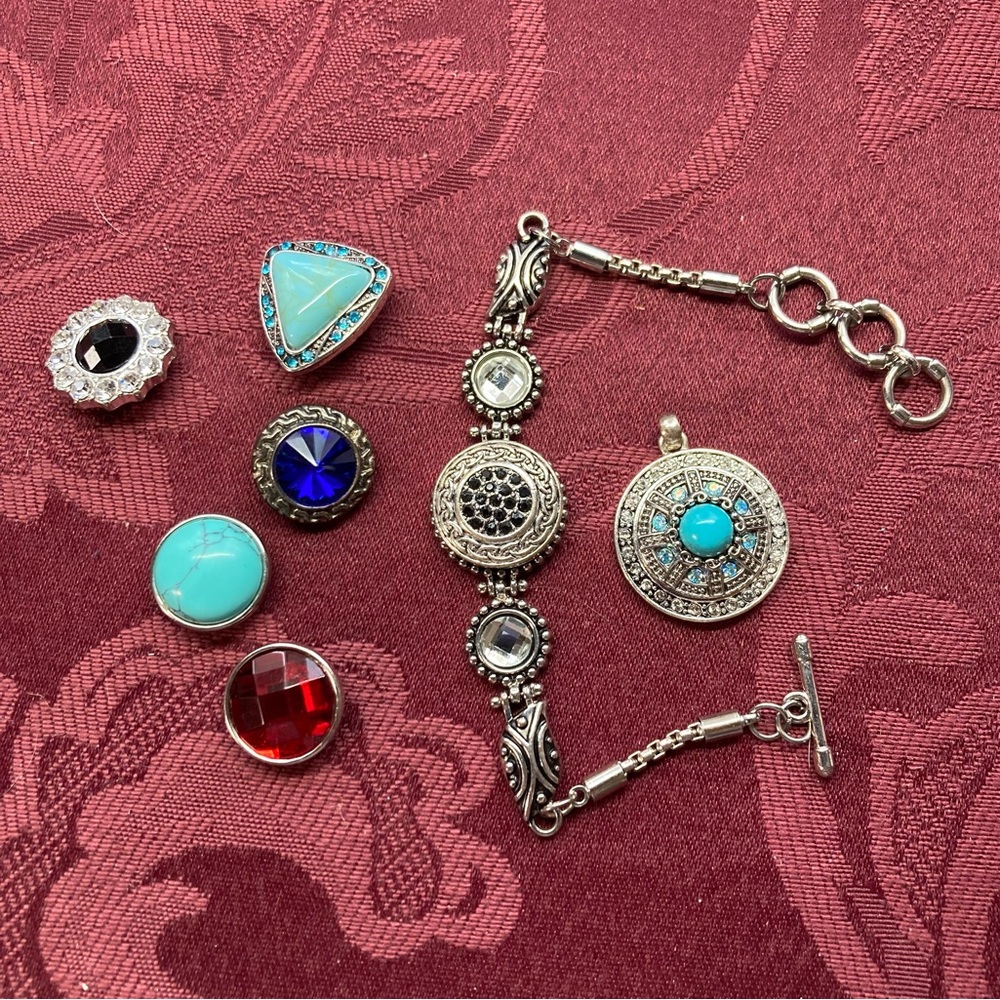 💜GUC Snap Pendant and Bracelet